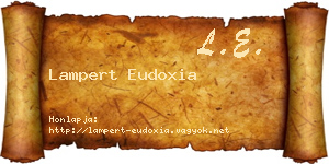 Lampert Eudoxia névjegykártya